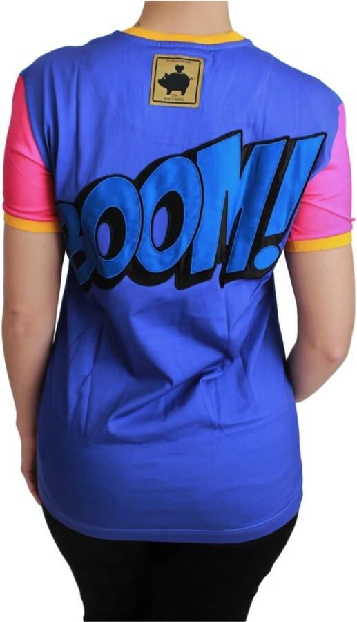 Dolce & Gabbana Paarse Varken Supergirl Katoenen T-shirt Multicolor Dames - Foto 2