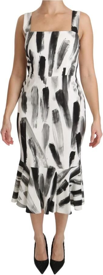 Dolce & Gabbana Midi Jurk met Logo Details en Ritssluiting Multicolor Dames - Foto 6