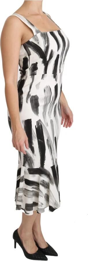 Dolce & Gabbana Midi Jurk met Logo Details en Ritssluiting Multicolor Dames - Foto 5