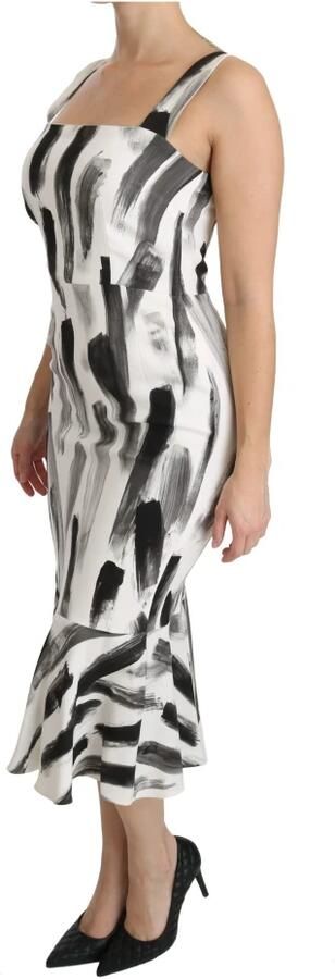 Dolce & Gabbana Midi Jurk met Logo Details en Ritssluiting Multicolor Dames - Foto 4