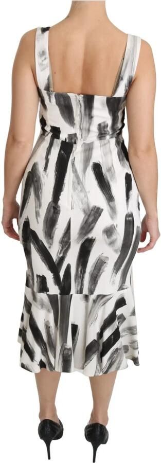 Dolce & Gabbana Midi Jurk met Logo Details en Ritssluiting Multicolor Dames - Foto 3