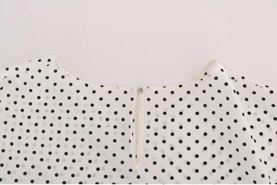 Dolce & Gabbana Tijdloze Polka Dot Zijden Blouse White Dames - Foto 3
