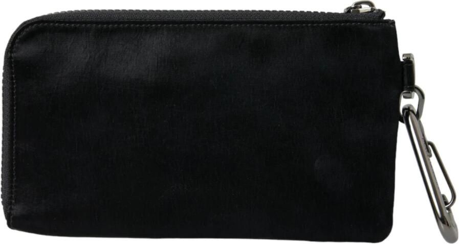Dolce & Gabbana Luxe Zwart Nylon & Leren Logo Pouch Black Dames - Foto 8