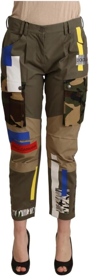 Dolce & Gabbana Groene Militaire Cargo Broek Katoenen Broek Green Dames - Foto 3