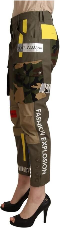 Dolce & Gabbana Groene Militaire Cargo Broek Katoenen Broek Green Dames - Foto 2
