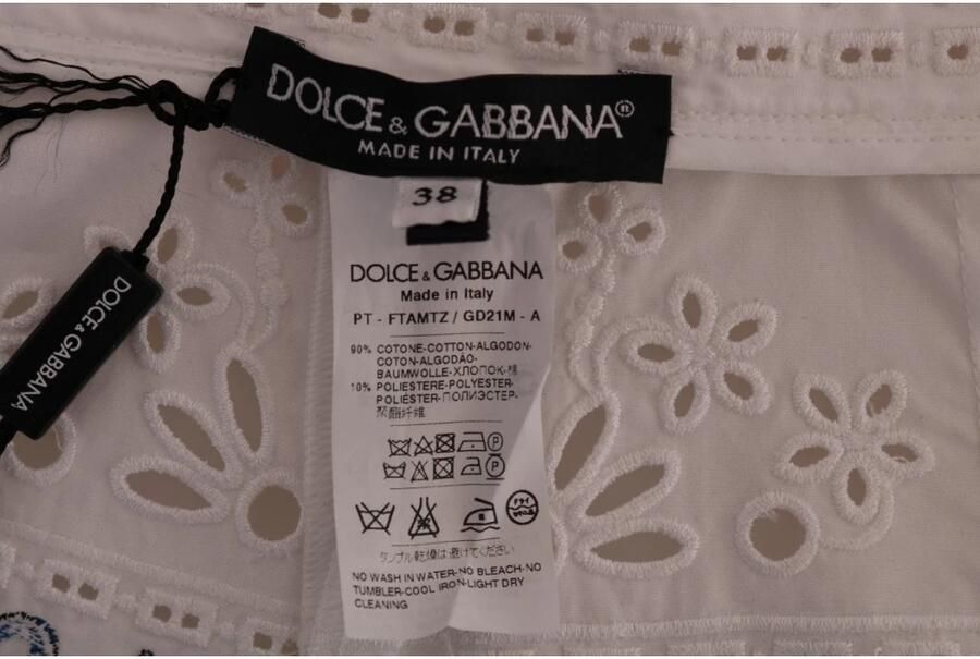 Dolce & Gabbana Majolica Geborduurde Capri Broek Multicolor Dames