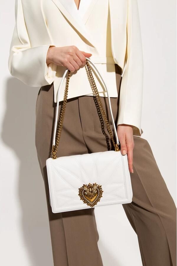 Dolce&Gabbana Crossbody bags Large Devotion Bag in Quilted Nappa Leather in wit - Foto 5
