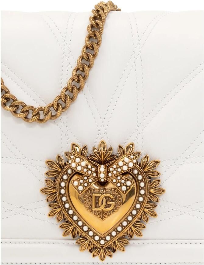 Dolce&Gabbana Crossbody bags Large Devotion Bag in Quilted Nappa Leather in wit - Foto 3