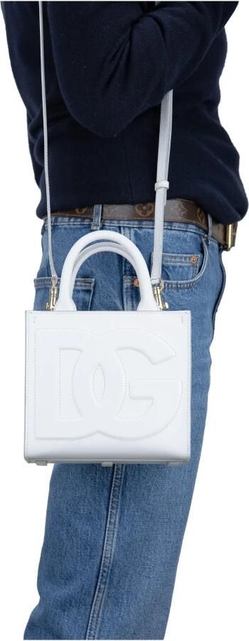 Dolce & Gabbana Modieuze Witte Handtas met Comfortabele Hak White Dames - Foto 5