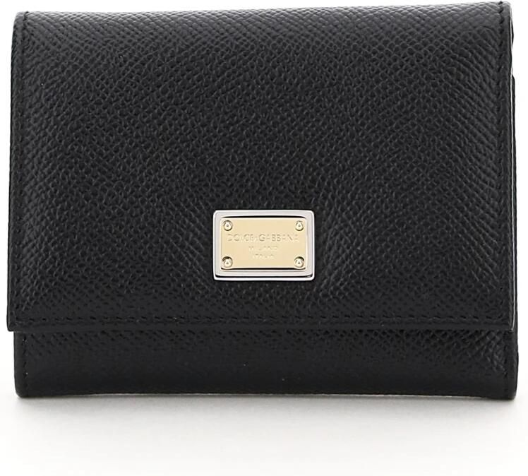 Dolce & Gabbana Luxe Dauphine Leren Portemonnee met Bigalvanic Logo Plaque Black Dames - Foto 4