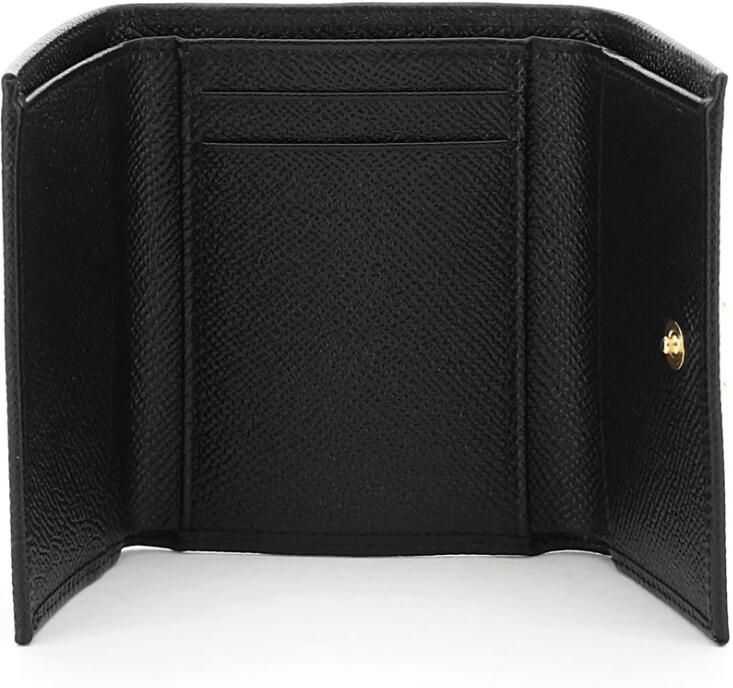 Dolce & Gabbana Luxe Dauphine Leren Portemonnee met Bigalvanic Logo Plaque Black Dames - Foto 3