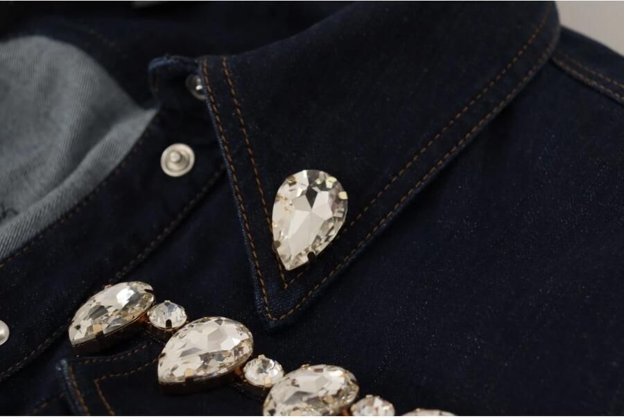 D&G Mantel D&G Dolce Gabbana CrystalEmbellished Denim Overhemd - Foto 3