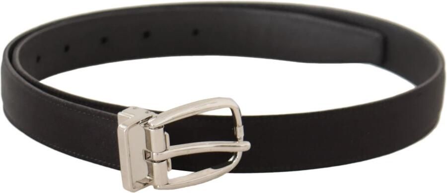 Dolce & Gabbana Designer Canvas en Leren Riem Black Heren