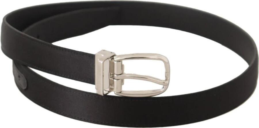 Dolce & Gabbana Designer Canvas en Leren Riem Black Heren - Foto 2