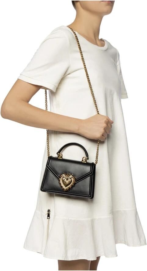 Dolce&Gabbana Crossbody bags Devotion Top Handle With Chain Shoulder Strap in zwart - Foto 9
