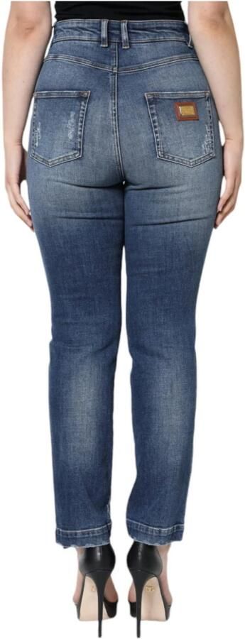 D&G Broek D&G HighWaist Distressed Jeans ParelVerfraaide Stijl - Foto 3