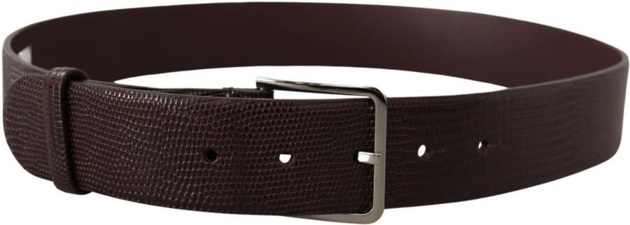 Dolce & Gabbana Zwarte kalfsleren riem met gegraveerd logo en metalen gesp Black Unisex - Foto 19