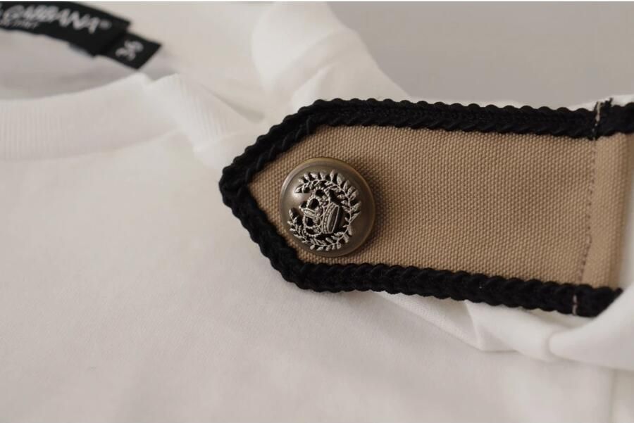 Dolce & Gabbana Elegant bloemenkatoenen T-shirt met ronde hals White Dames - Foto 5