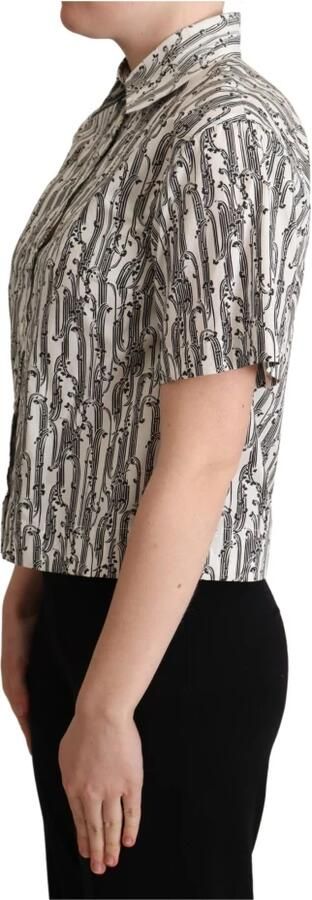 Dolce & Gabbana Elegant katoenen poloshirt met bloemenpatroon Multicolor Dames - Foto 3