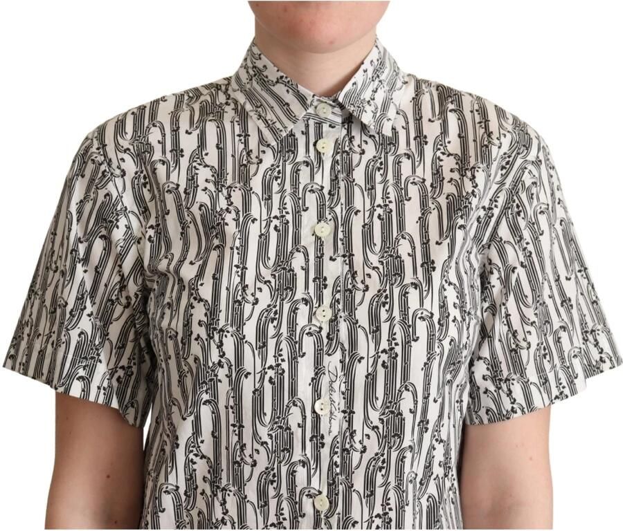 Dolce & Gabbana Elegant katoenen poloshirt met bloemenpatroon Multicolor Dames