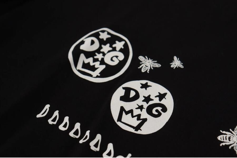 Dolce & Gabbana Zwarte Logo Motief Crewneck Katoenen T-shirt Zwart Heren - Foto 3