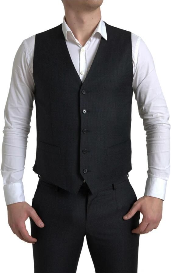 Dolce & Gabbana Klassiek Zwart Slim-Fit 3-Delig Pak Black Heren - Foto 4