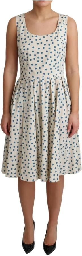 D&G Jurk D&G Dolce Gabbana Polka Dot Jurk Mouwloos Fit en Flare - Foto 5