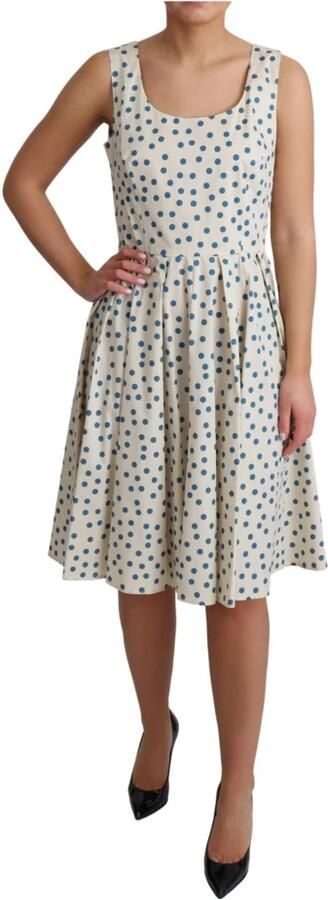 D&G Jurk D&G Dolce Gabbana Polka Dot Jurk Mouwloos Fit en Flare - Foto 2