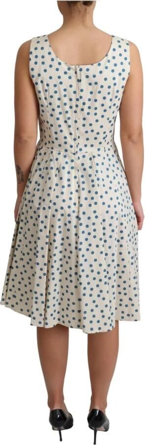 D&G Jurk D&G Dolce Gabbana Polka Dot Jurk Mouwloos Fit en Flare - Foto 3