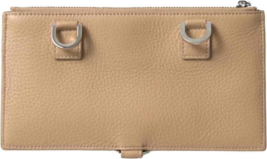 Dolce & Gabbana Elegante Beige Leren Portemonnee met Afneembare Band Beige Dames - Foto 3