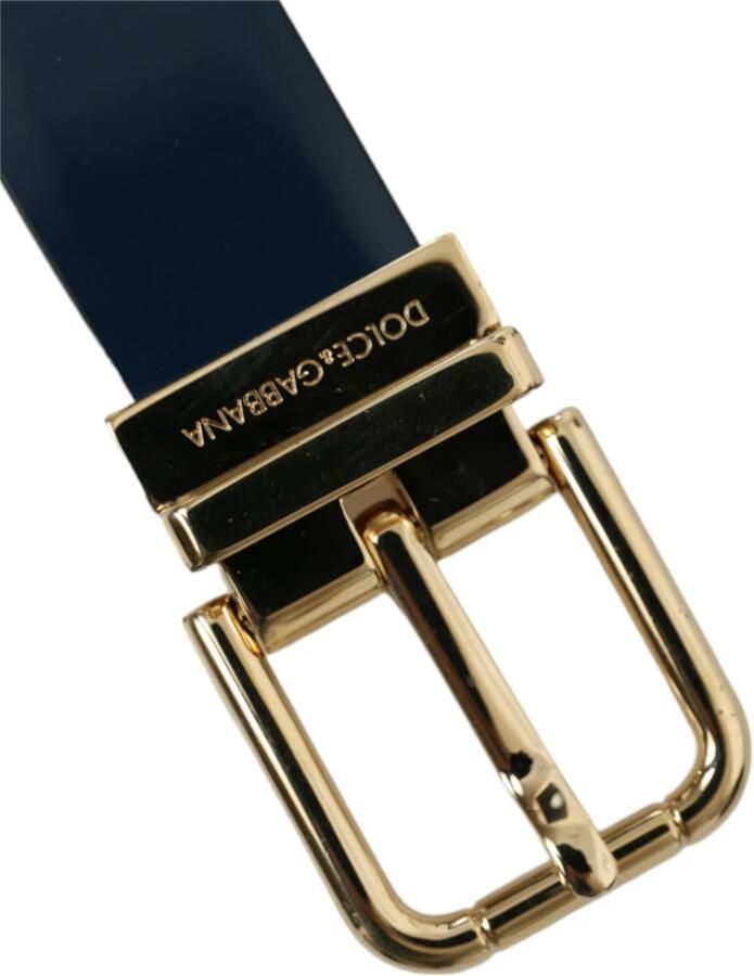 Dolce & Gabbana Elegante blauwe leren riem Blue Dames