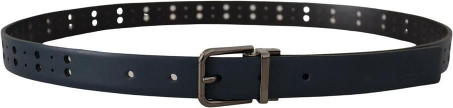 Dolce & Gabbana Elegante blauwe leren riem met metalen gesp Blue Heren - Foto 3