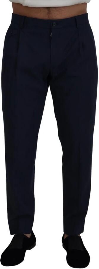 Dolce & Gabbana Blauwe Katoenen Slim Fit Chinos Broek Blauw Heren - Foto 6