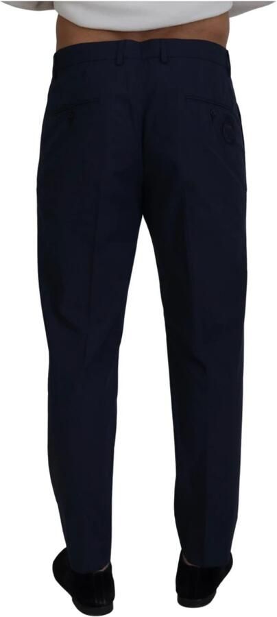 Dolce & Gabbana Blauwe Katoenen Slim Fit Chinos Broek Blauw Heren - Foto 4