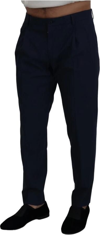 Dolce & Gabbana Blauwe Katoenen Slim Fit Chinos Broek Blauw Heren - Foto 5