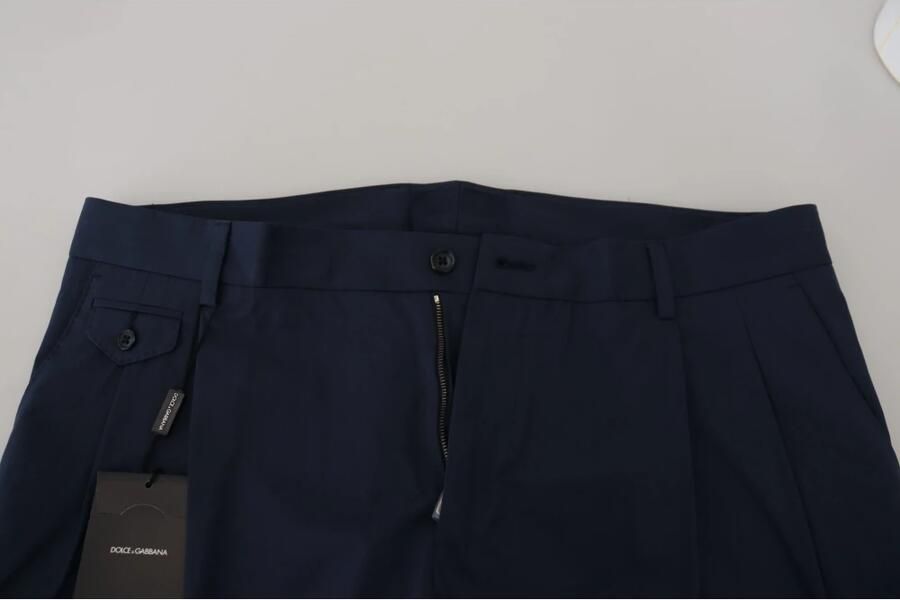 Dolce & Gabbana Blauwe Katoenen Slim Fit Chinos Broek Blauw Heren - Foto 2