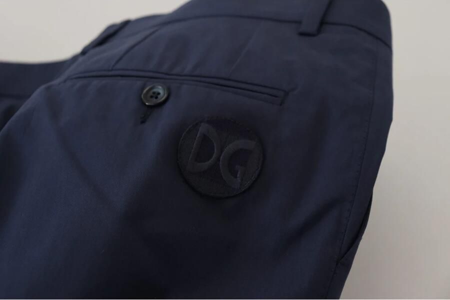 Dolce & Gabbana Blauwe Katoenen Slim Fit Chinos Broek Blauw Heren - Foto 3
