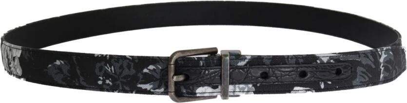 Dolce & Gabbana Elegante bloemenriem voor mannen Black Heren - Foto 4