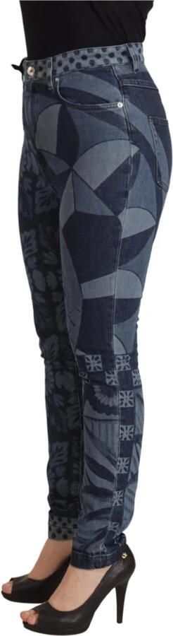 Dolce & Gabbana Elegante bloemrijke hoge taille skinny jeans Blue Dames - Foto 6