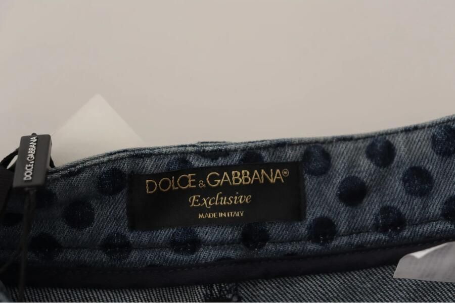 Dolce & Gabbana Elegante bloemrijke hoge taille skinny jeans Blue Dames - Foto 2