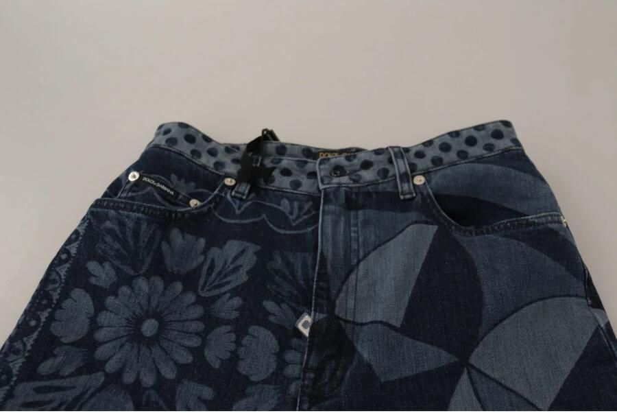 Dolce & Gabbana Elegante bloemrijke hoge taille skinny jeans Blue Dames - Foto 3
