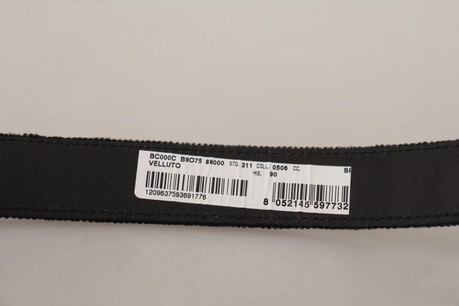 Dolce & Gabbana Elegante Designer Fluweel Riem Black Heren - Foto 3