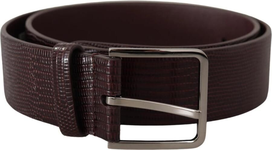 Dolce & Gabbana Elegante donkerbruine leren riem Brown Heren - Foto 4