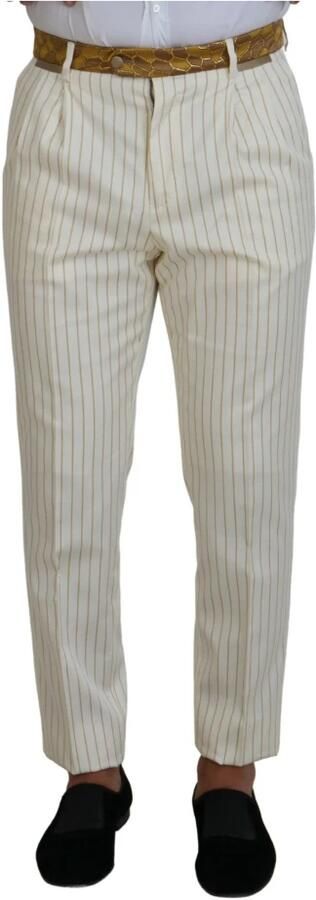 Dolce & Gabbana Off White Gouden Gestreepte Tuxedo Slim Fit Pak Multicolor Heren - Foto 12