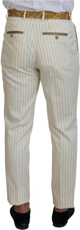 Dolce & Gabbana Off White Gouden Gestreepte Tuxedo Slim Fit Pak Multicolor Heren - Foto 13