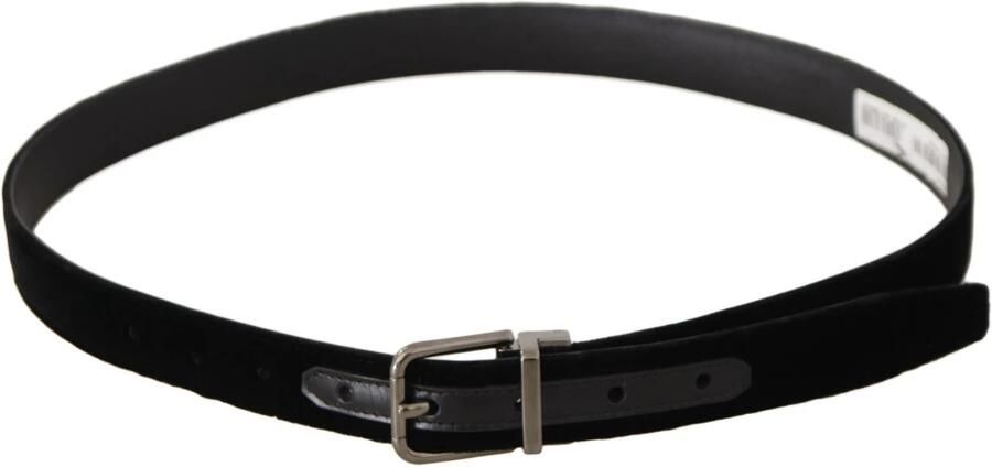 Dolce & Gabbana Elegante Fluweel Riem met Metalen Gesp Black Heren - Foto 3