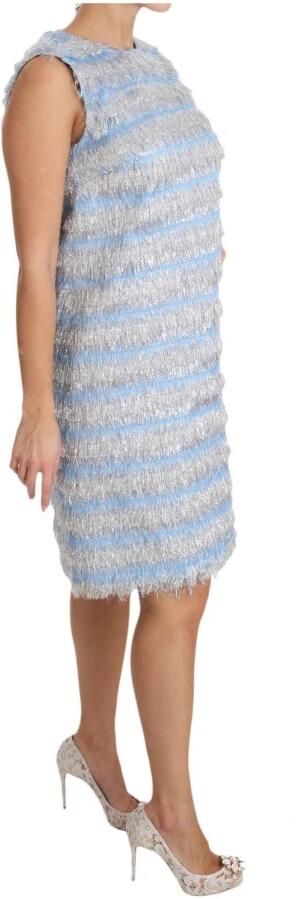 Dolce & Gabbana Elegante franjekleed voor speciale gelegenheden Blue Dames - Foto 7