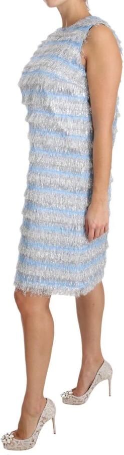 Dolce & Gabbana Elegante franjekleed voor speciale gelegenheden Blue Dames - Foto 5