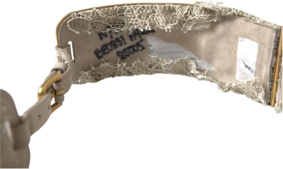 Dolce & Gabbana Elegante gouden parelriem met bloemenpatroon Yellow Dames - Foto 4