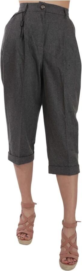 Dolce & Gabbana Elegante grijze wollen en kasjmier geplooide broek Gray Dames - Foto 4